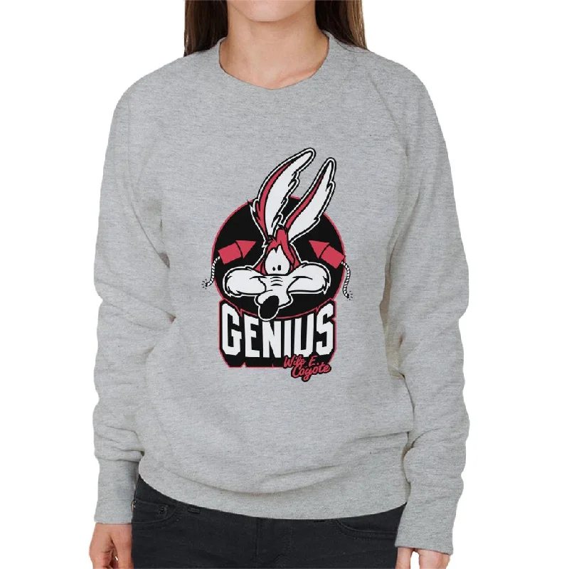 Looney Tunes Wile E Coyote Genius Rockets Women's Sweatshirt Hoodie with Full-Zip Functional Layering