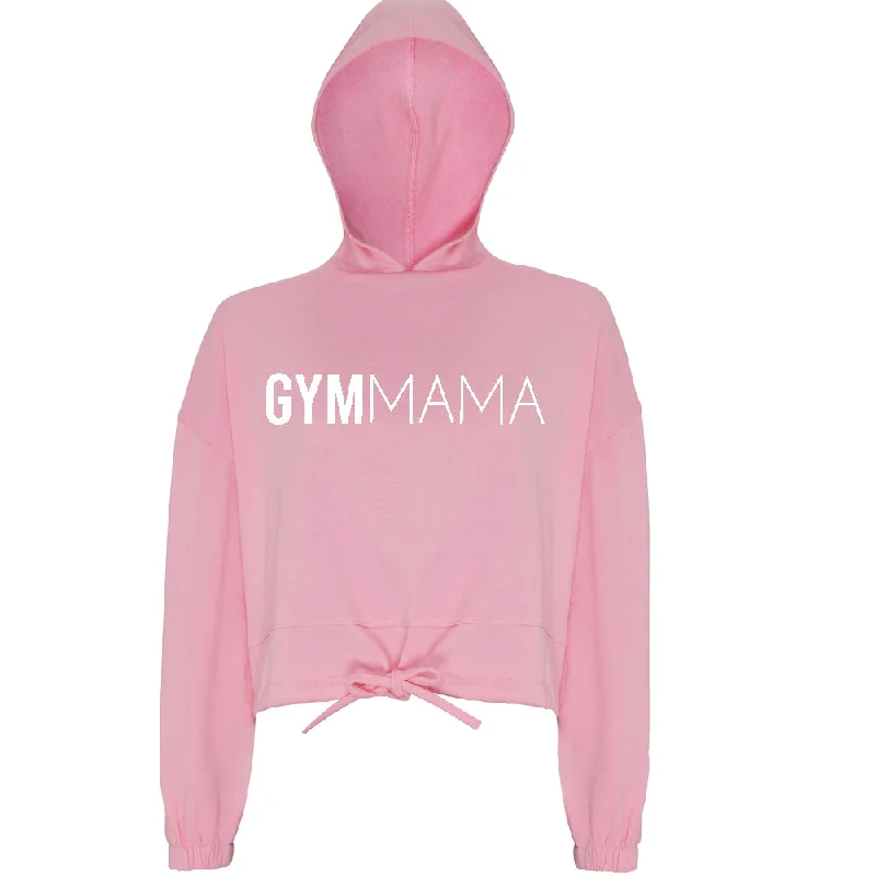 Gym Mama Big Logo Cropped Hoodie (MRK X) Hoodie with Lining Warm Insulated