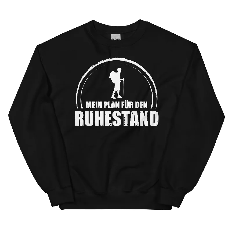 Mein Plan Fur Den Ruhestand - Sweatshirt (Unisex) Hoodie with Button Placket Classic Preppy