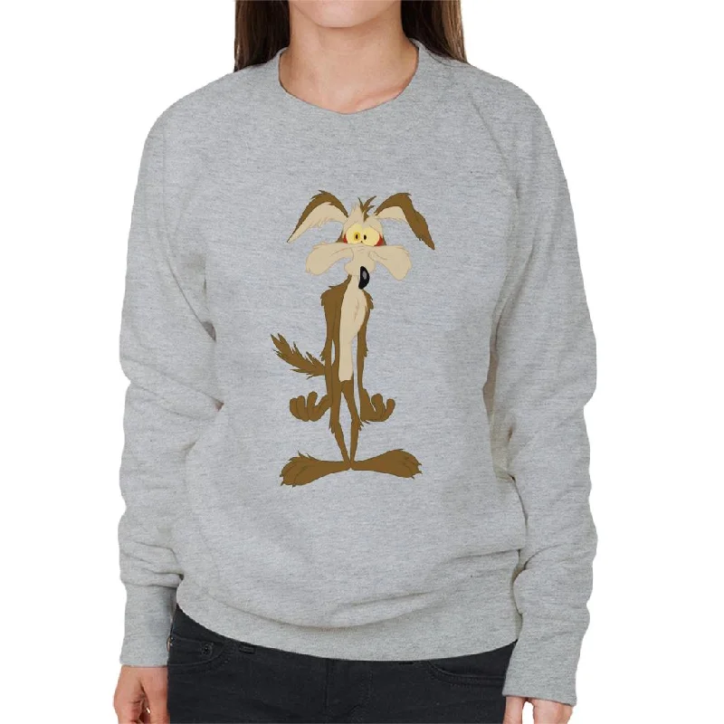 Looney Tunes Wile E Coyote In Trouble Women's Sweatshirt Hoodie with Hem Drawcord Adjustable Customizable