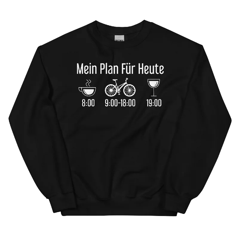 Mein Plan Für Heute - Sweatshirt (Unisex) Hoodie with Print Artistic Unique