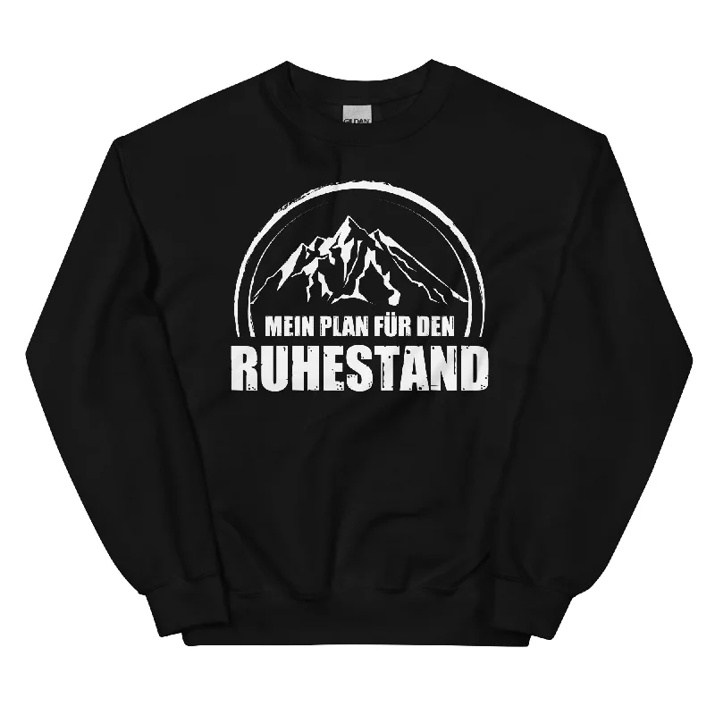 Mein Plan Fur Den Ruhestand - Sweatshirt (Unisex) Hoodie with Emblem Brand Identity