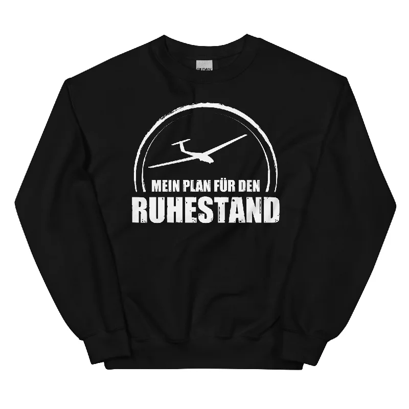 Mein Plan Fur Den Ruhestand 2 - Sweatshirt (Unisex) Hoodie with Hem Raw Edge Edgy Unfinished