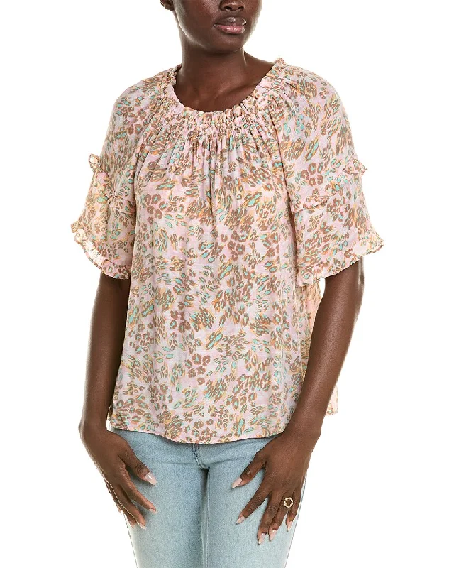 Nanette Nanette Lepore Ruffle Trim Blouse Soft Pastel Blouse