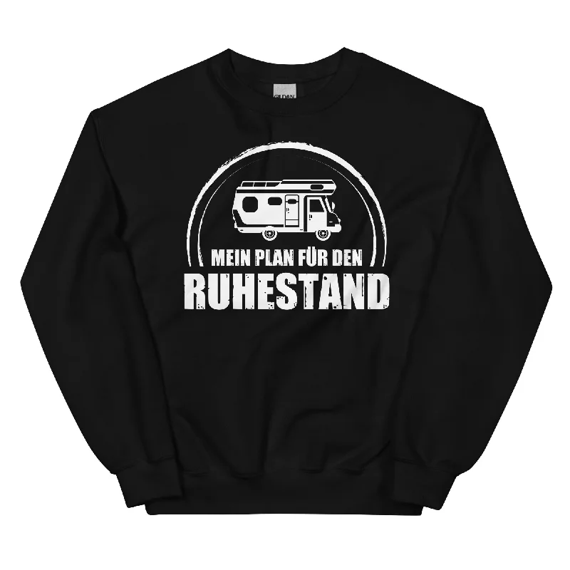 Mein Plan Fur Den Ruhestand - Sweatshirt (Unisex) Hoodie with Color Block Contrast Stylish