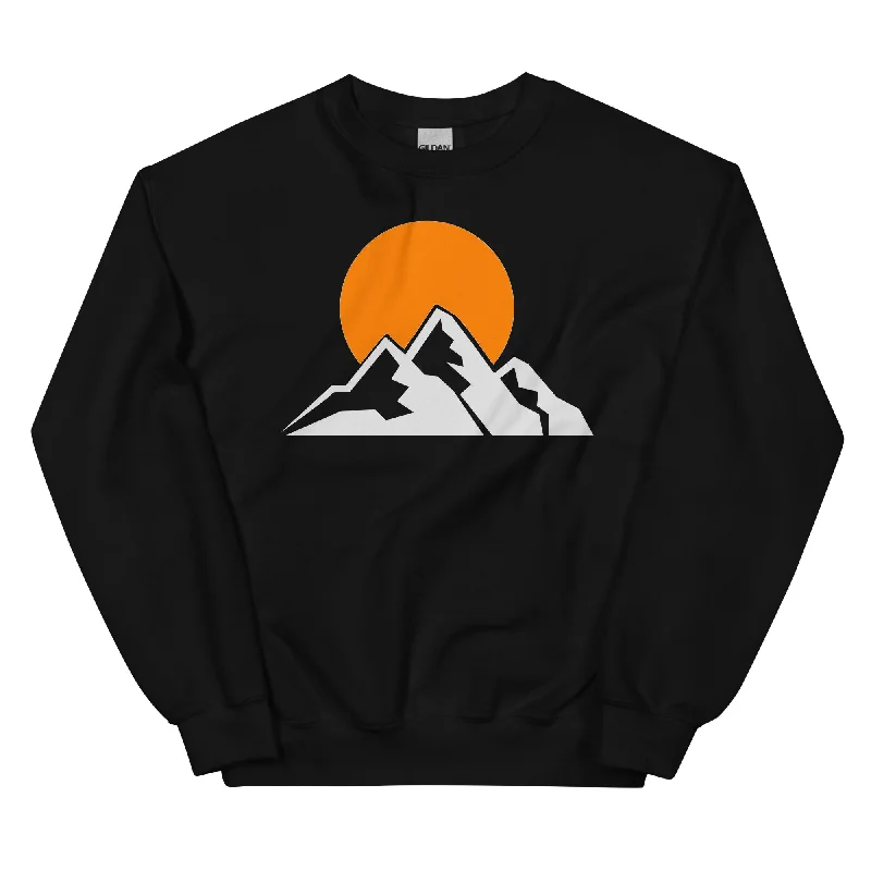 Berge (26) - Sweatshirt (Unisex) Hoodie with Hem Applique Textured Unique