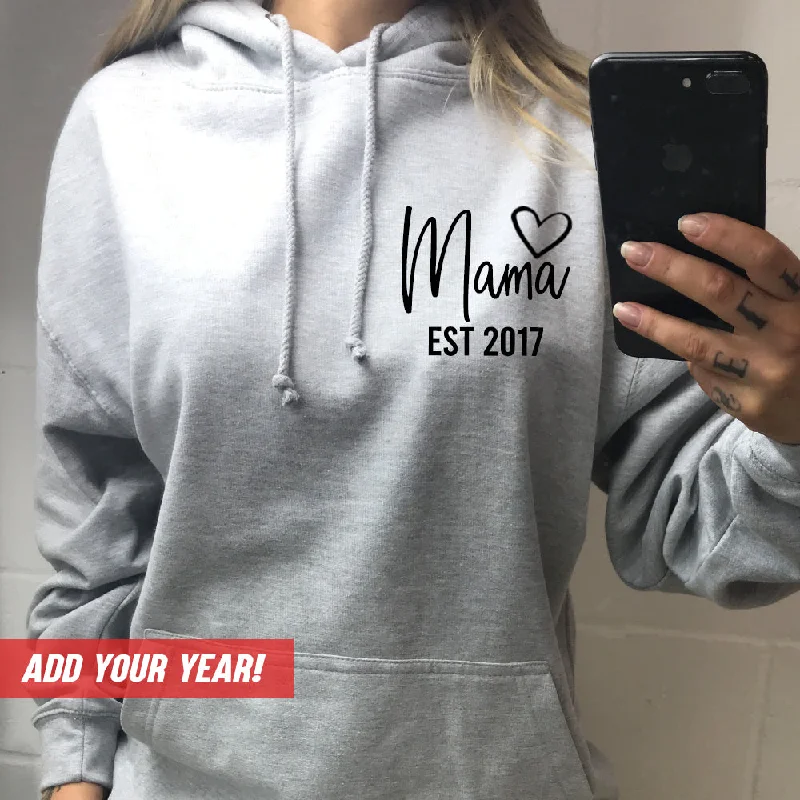 Personalised Mama Established Hoodie (MRK X) Hoodie with Fur Luxurious Winter