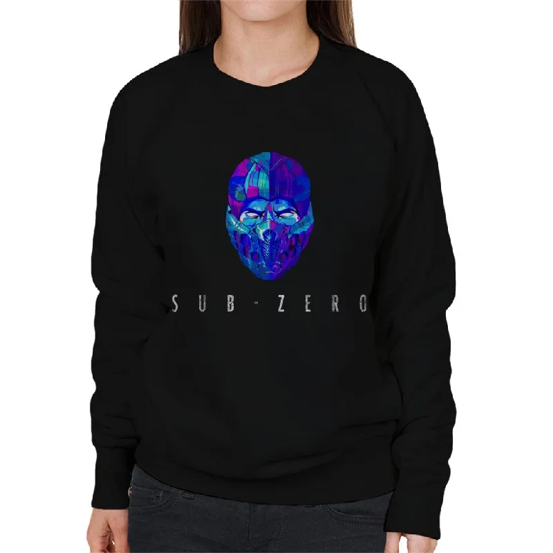 Mortal Kombat Sub Zero Mask Women's Sweatshirt Hoodie with Turtle Neck Cozy Winter