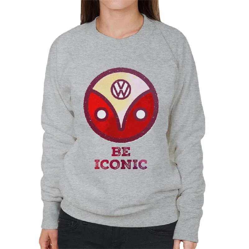 Volkswagen Be Iconic Camper Badge Women's Sweatshirt Hoodie with Illustration Artistic Creative