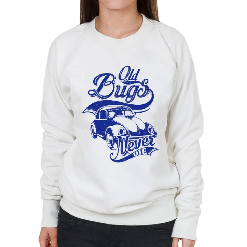 Volkswagen Retro Beetle Old Bugs Never Die Women's Sweatshirt Oversized Hoodie Comfort Casual