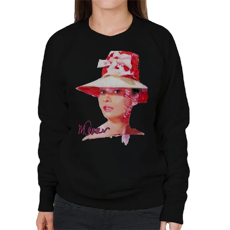 Sidney Maurer Original Portrait Of Movie Star Audrey Hepburn Women's Sweatshirt Hoodie with Toggle Buttons Decorative Unique