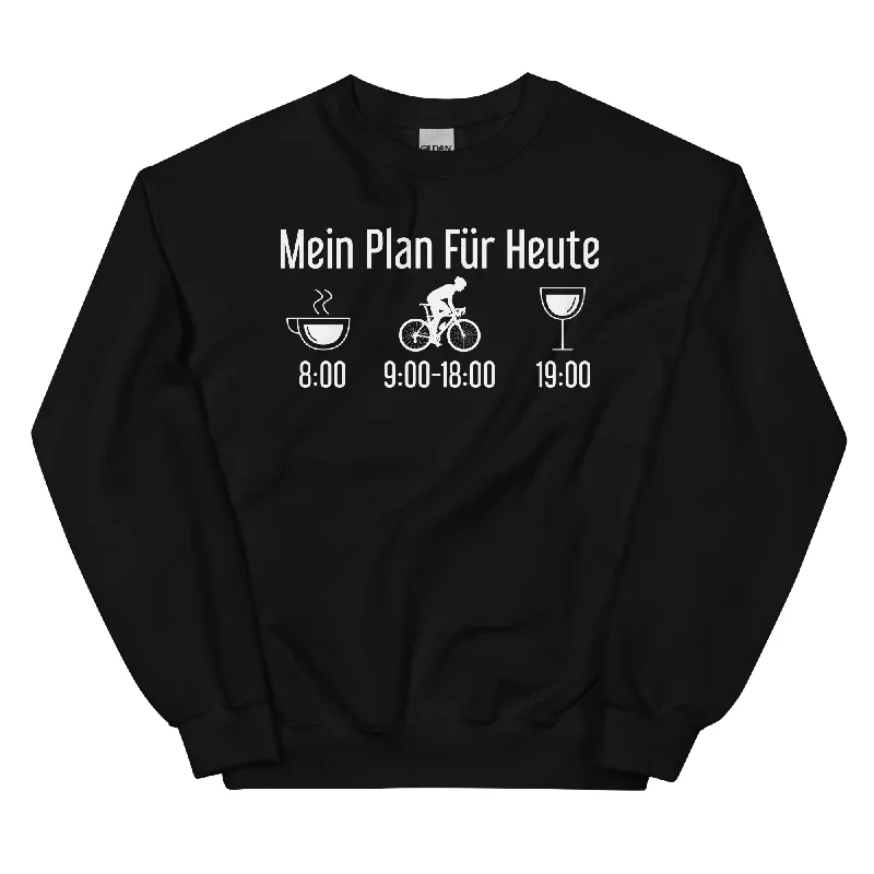 Mein Plan Für Heute 1 - Sweatshirt (Unisex) Hoodie with Side Slits Relaxed Casual