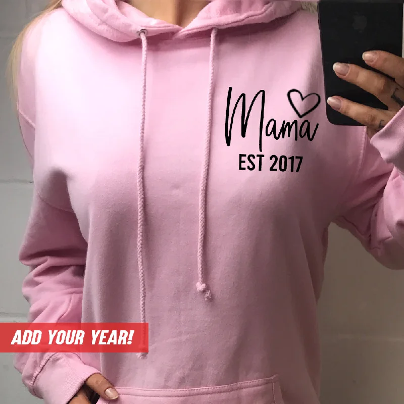 Personalised Mama Established Hoodie (MRK X) Hoodie with Sequins Glamorous Eye-catching