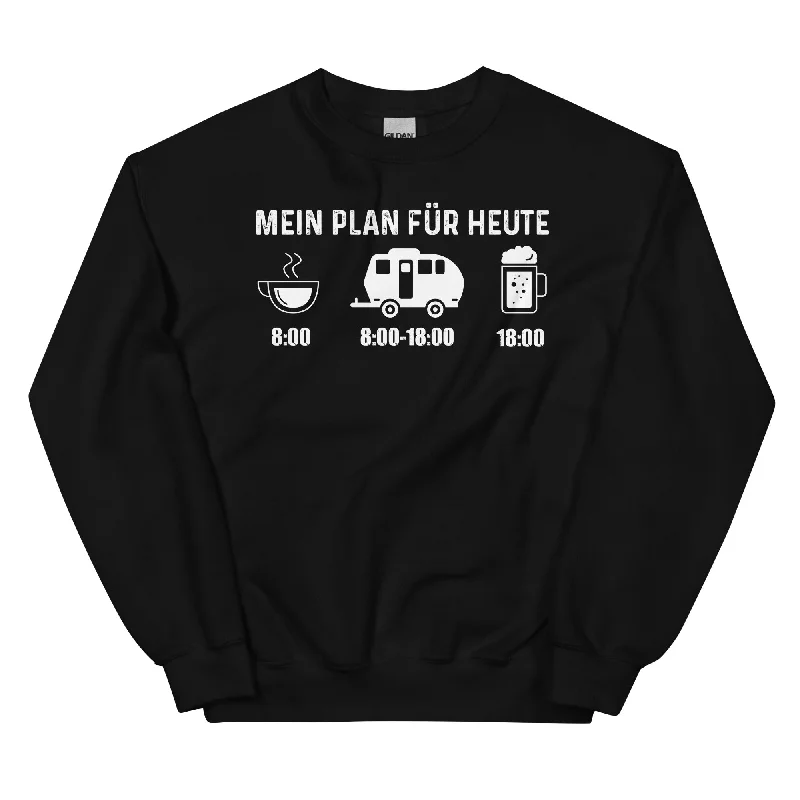 Mein Plan Für Heute 2 - Sweatshirt (Unisex) Zip Hoodie Drawstring Kangaroo Pocket