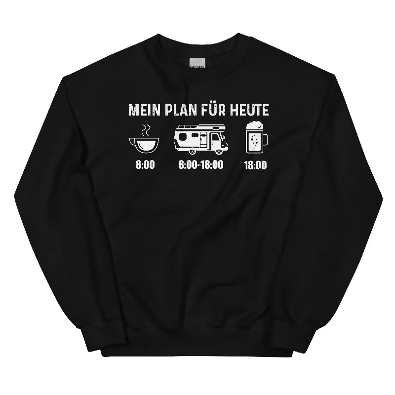 Mein Plan Für Heute - Sweatshirt (Unisex) Hoodie with Color Block Contrast Stylish