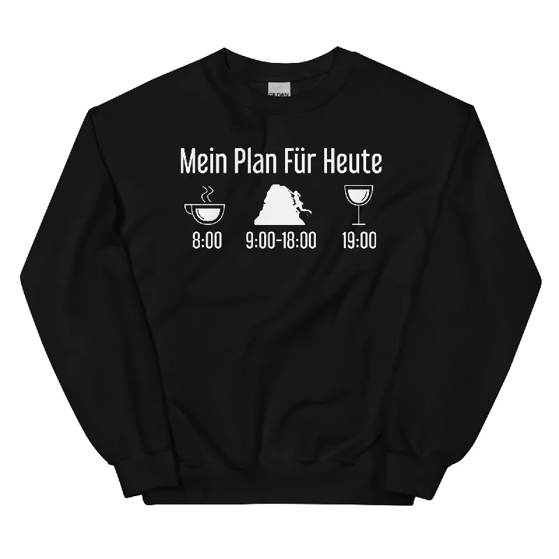 Mein Plan Für Heute - Sweatshirt (Unisex) Hoodie with Side Slits Relaxed Casual