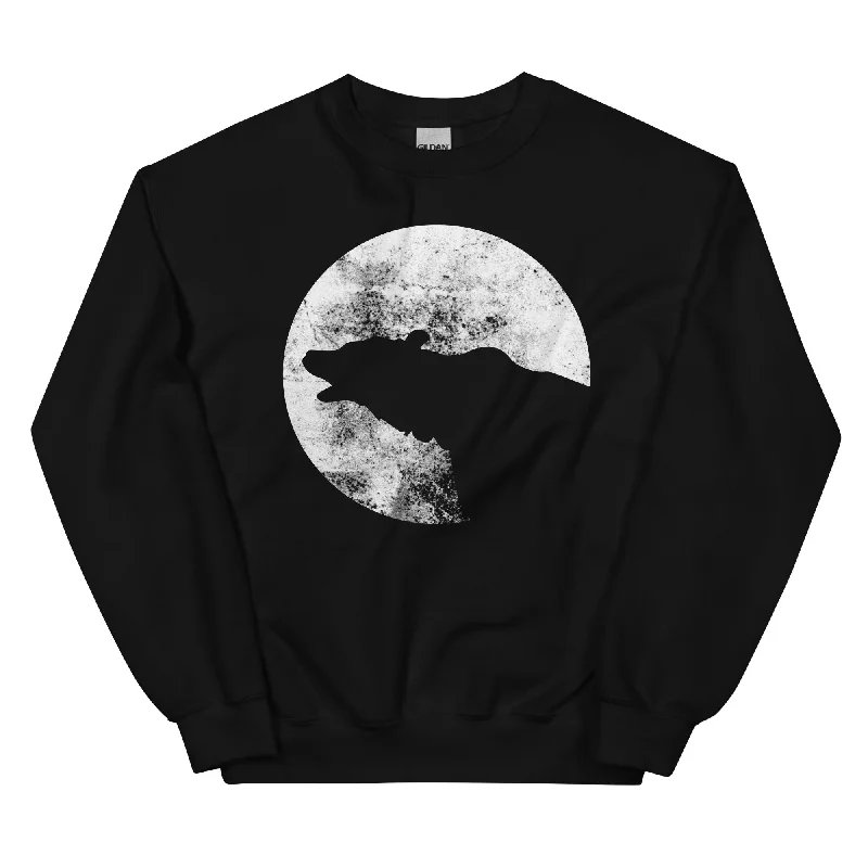 Moon - Bear - Sweatshirt (Unisex) Hoodie with Emblem Brand Identity