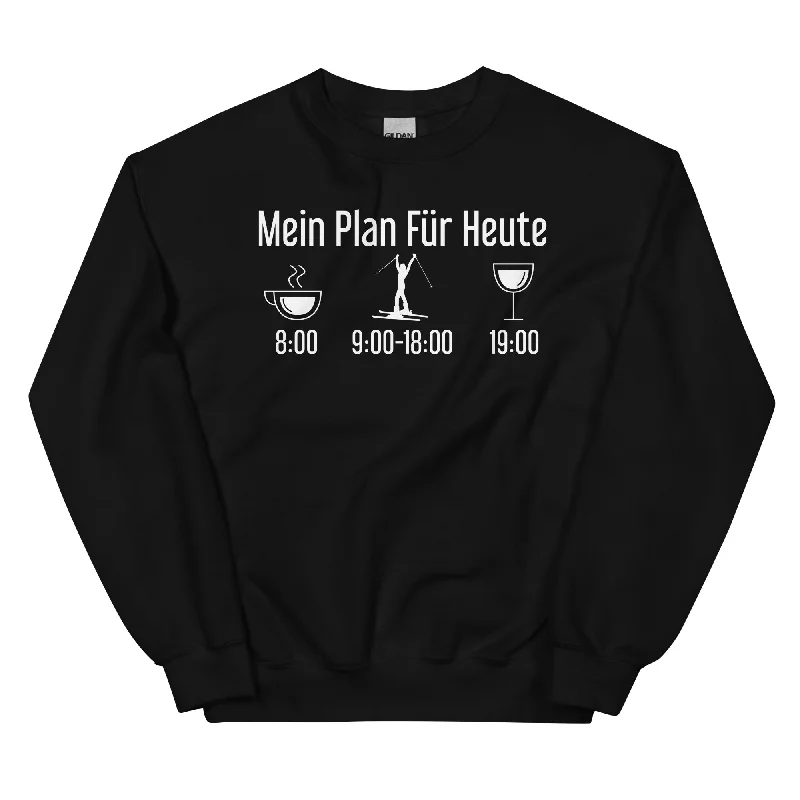 Mein Plan Für Heute 1 - Sweatshirt (Unisex) Hoodie with Oversized Fit Loose Comfortable