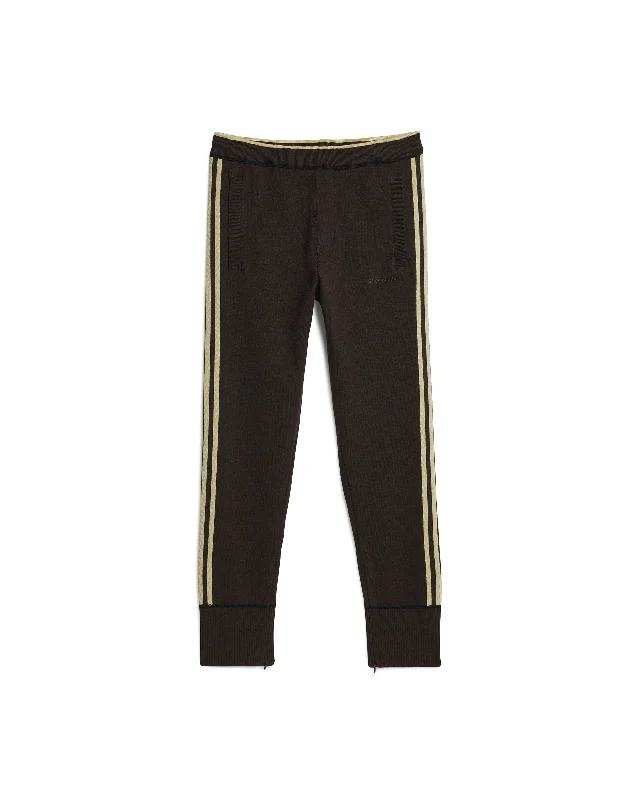 Wales Bonner Knit Pants - Dark Brown / Cream White Stylish Casual Pants