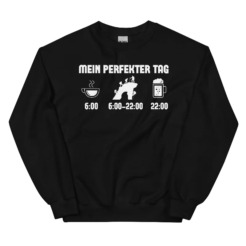 Mein Perfekter Tag - Sweatshirt (Unisex) Hoodie with Monochrome Minimalist Simple