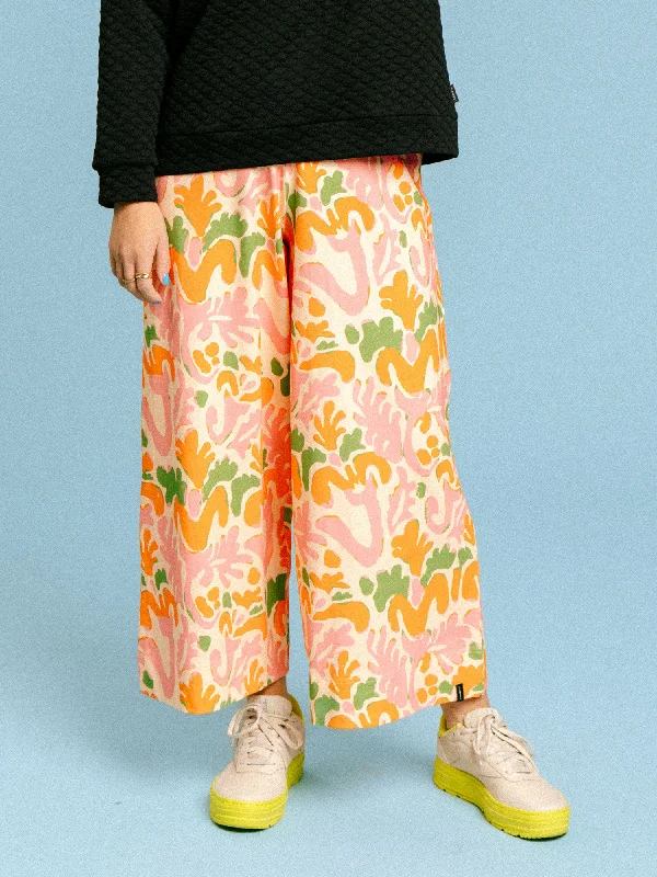 Alex Culottes Pants Growth Pink/Orange Comfy Zip-Up Pants
