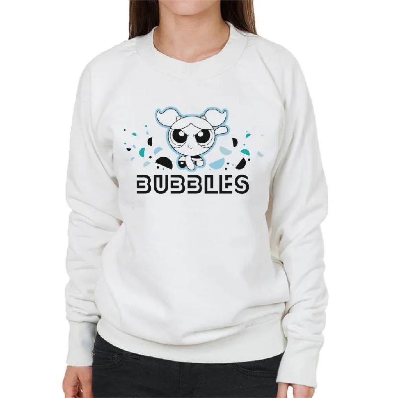 Powerpuff Girls Bubbles Circle Art Women's Sweatshirt Hoodie with Bell Sleeves Flared Feminine