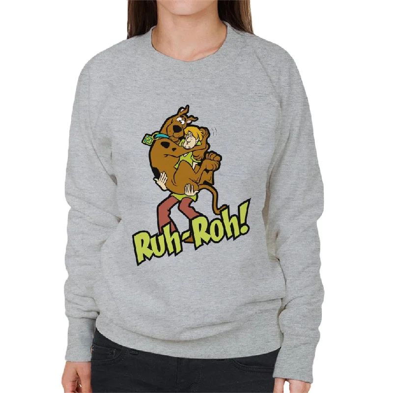 Scooby Doo Ruh Roh Women's Sweatshirt Hoodie with Neon Bright Vibrant