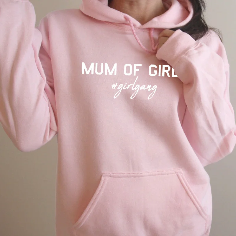 Mum of Girls (#GirlGang) Hoodie (MRK X) Hoodie with Double Zipper Versatile Adjustable