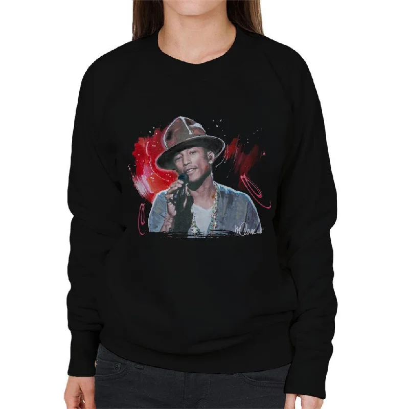 Sidney Maurer Original Portrait Of Pharrel Williams Live Women's Sweatshirt Cotton Hoodie Fleece Lining Warmth