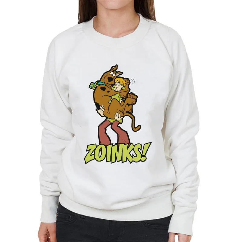 Scooby Doo Zoinks Women's Sweatshirt Hoodie with Stripes Bold Sporty