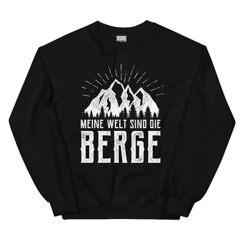 Meine Welt sind die Berge - Sweatshirt (Unisex) Hoodie with Relaxed Fit Easy Casual