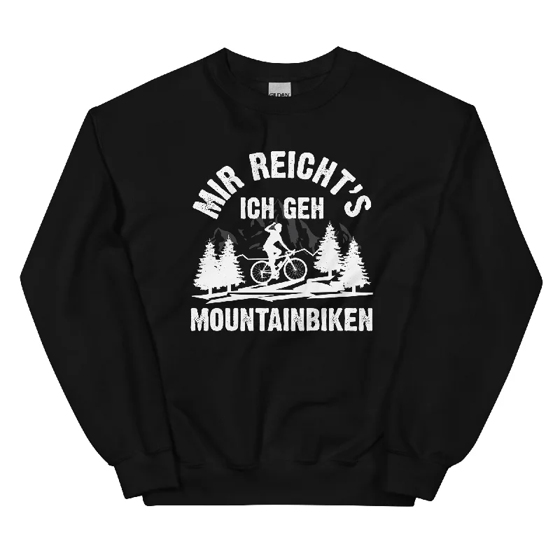 Mir reicht's ich geh mountainbiken - (M) - Sweatshirt (Unisex) Hoodie with Hem Fringe Bohemian Relaxed