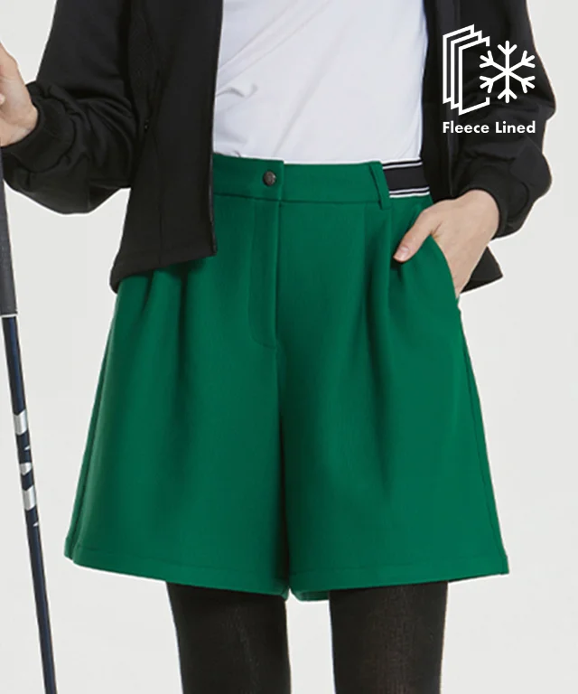 Cordublo Wide Half Pants - Green Casual Yoga Pants