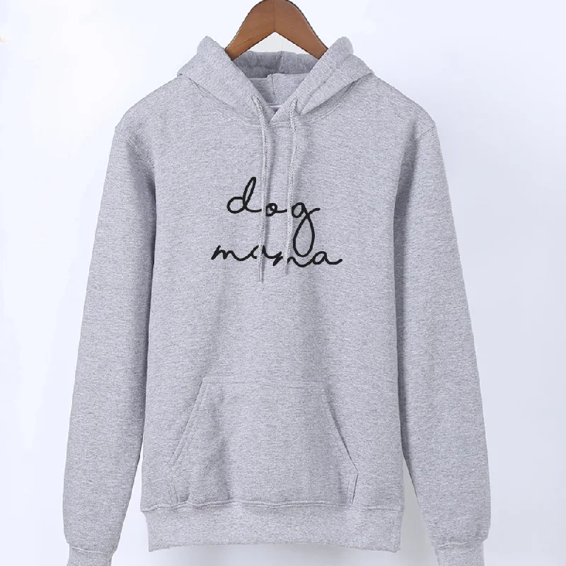 Dog Mama Retro Script Hoodie (MRK X) Hoodie with Reflective Safety Nightwear