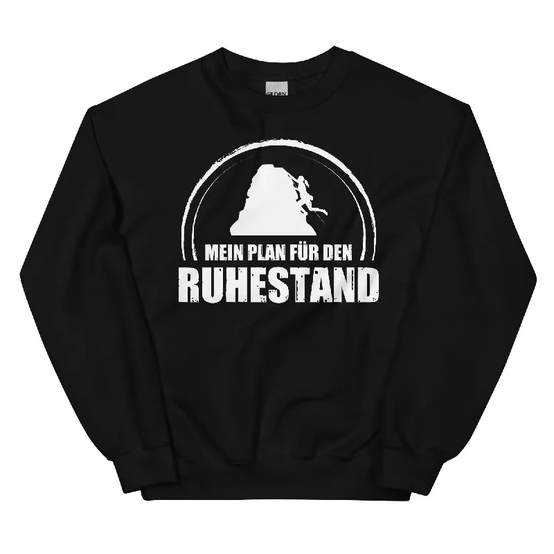 Mein Plan Fur Den Ruhestand 1 - Sweatshirt (Unisex) Hoodie with Emblem Brand Identity