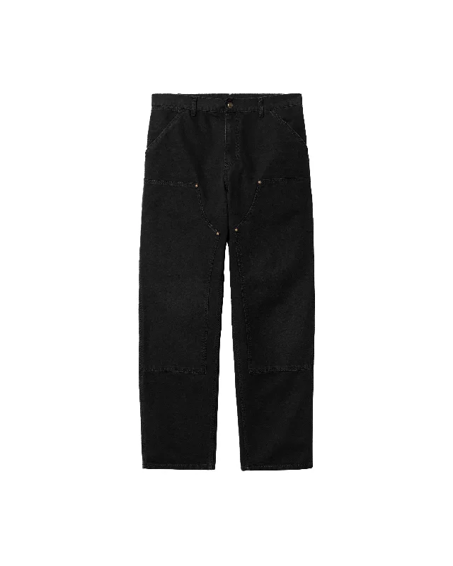 Double Knee Pant - Black Stretch Fit Pants