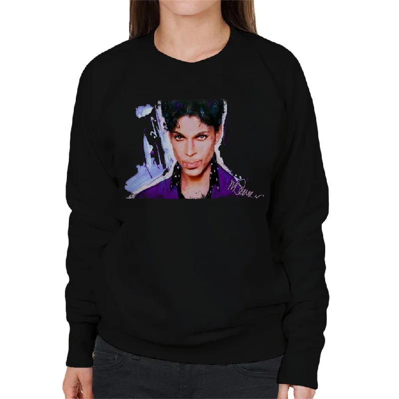 Sidney Maurer Original Portrait Of Prince Polka Dot Women's Sweatshirt Hoodie with Full-Zip Functional Layering