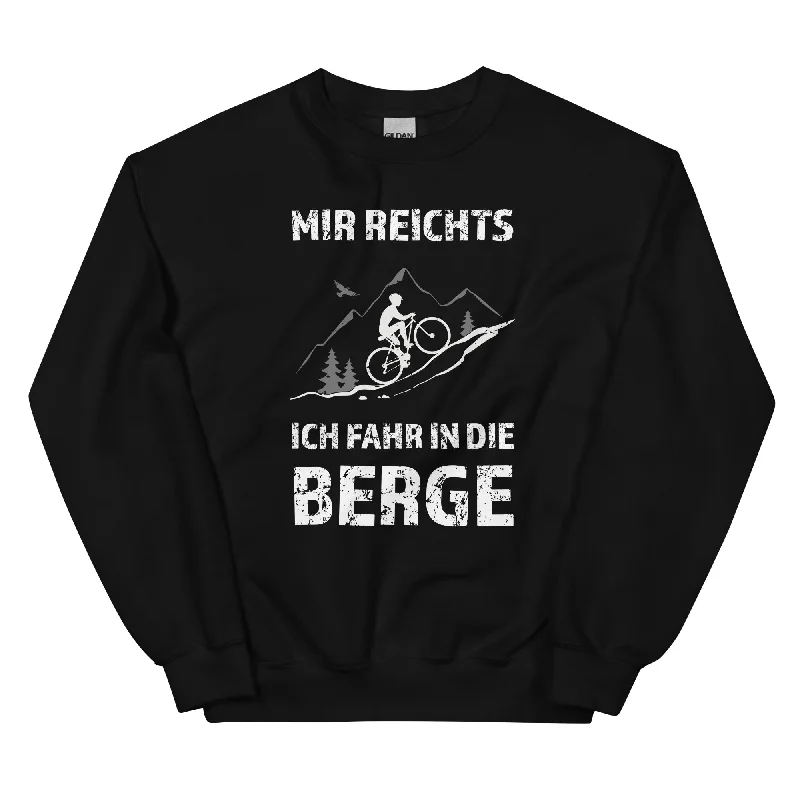 Mir reichts ich fahr in die Berge - Sweatshirt (Unisex) Hoodie with Rhinestones Sparkly Elegant