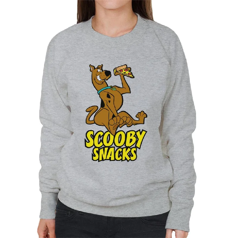 Scooby Doo Pizza Scooby Snacks Women's Sweatshirt Hoodie with Front Slit Layering Stylish