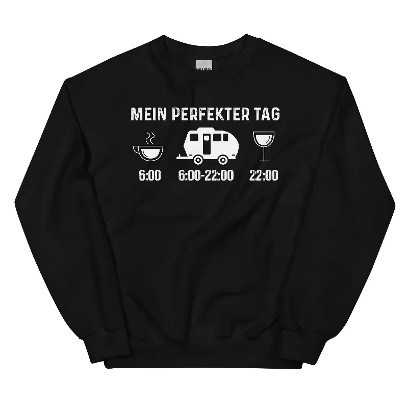 Mein Perfekter Tag 2 - Sweatshirt (Unisex) Hoodie with Snap Buttons Easy Quick