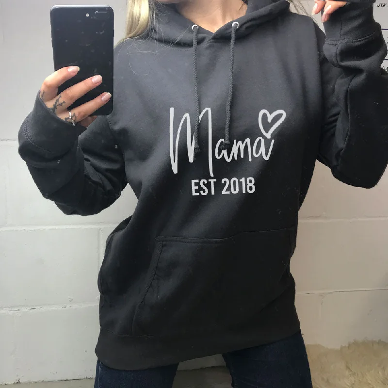 Personalised Mama Established Hoodie (MRK X) Hoodie with Neon Bright Vibrant