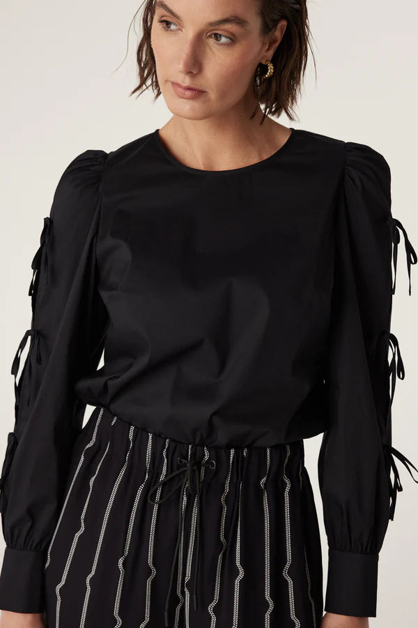 MADELINE BOW BLOUSE Oversized Silk Blouse