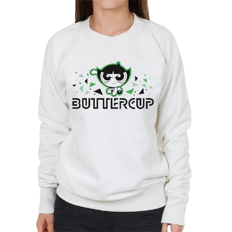 Powerpuff Girls Buttercup Triangle Art Women's Sweatshirt Hoodie with Double Zipper Versatile Adjustable