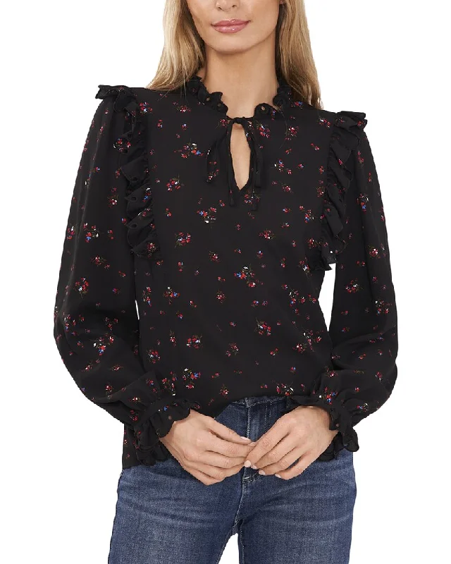 Cece Ruffle Blouse Delicate Bow Blouse