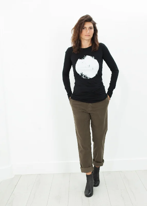 Sueded Cotton Pant in Khaki Casual Plaid Pants