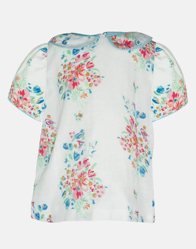 Neave: Floral blouse Peter Pan Blouse