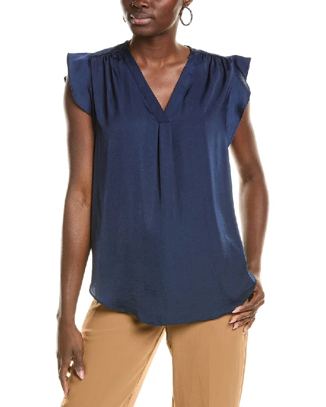 Vince Camuto Ruffle Sleeve Blouse Short Sleeve Blouse