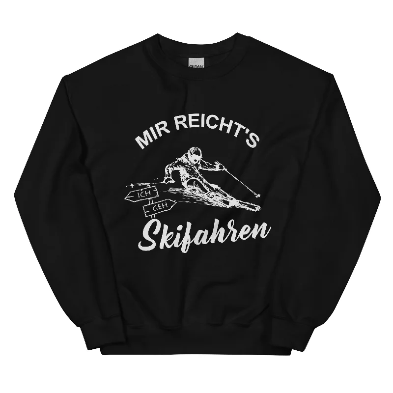 Mir reichts ich geh Skifahren - Sweatshirt (Unisex) Hoodie with High-Low Hem Asymmetrical Trendy