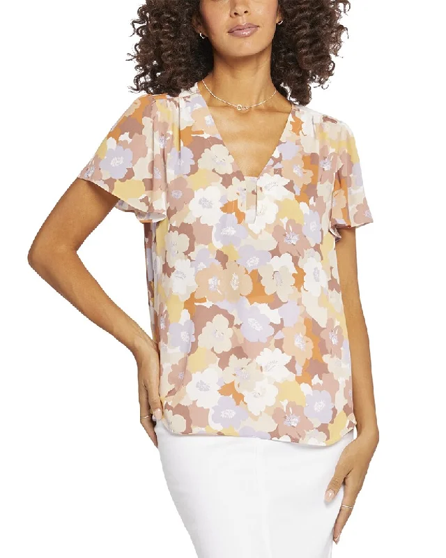 Nydj Flounce Blouse Double-Layered Blouse