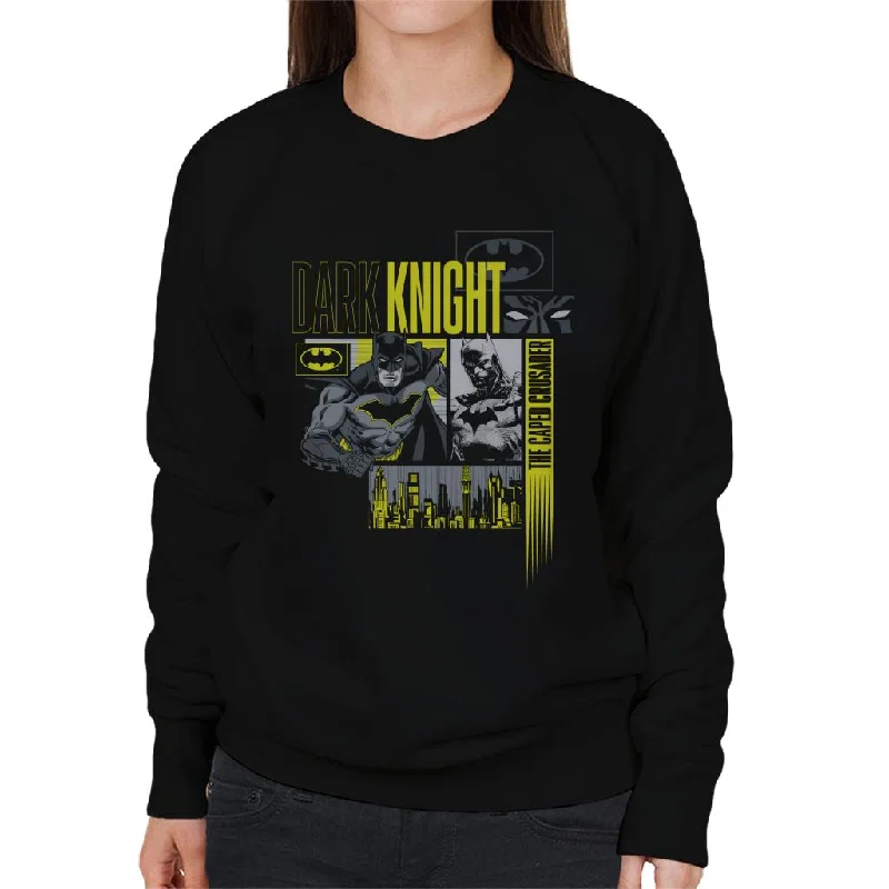 Batman Dark Knight Caped Crusader Montage Women's Sweatshirt Hoodie with Reflective Safety Nightwear